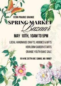 2025 Spring Market Bazaar @ Fern Prairie Grange